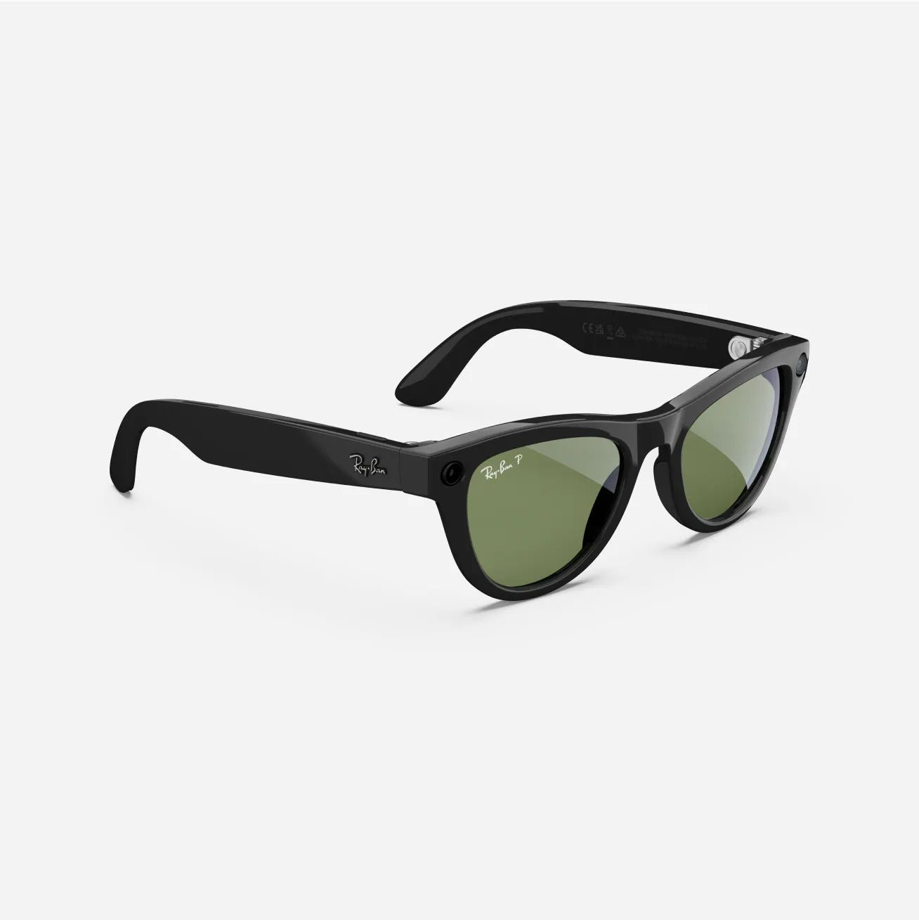 Ray-Ban Meta Skyler Gen 1 - (F) Shiny Black - (L) Green Polarised - (Standard)