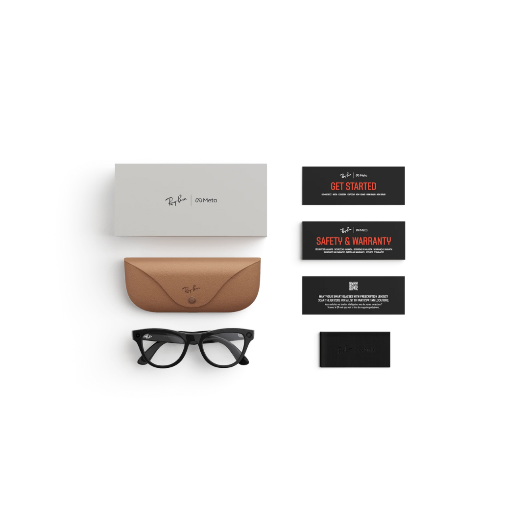 Ray-Ban Meta Skyler Gen 1 - (F) Shiny Black - (L) Clear - (Standard)