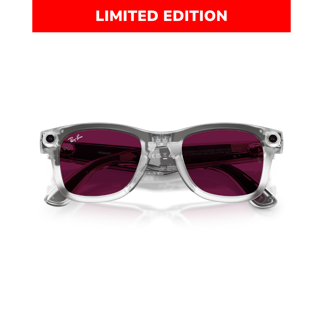 Ray-Ban Meta Wayfarer Gen 2 - (F) Matte Transparent - (L) Clear to Ruby Transitions - Limited Edition - (Standard)