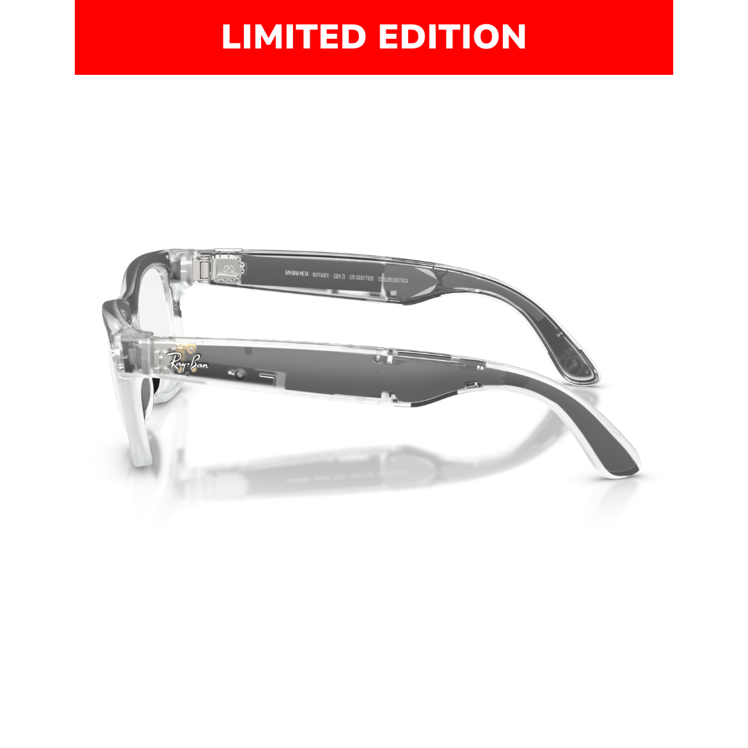 Ray-Ban Meta Wayfarer Gen 2 - (F) Matte Transparent - (L) Clear to Ruby Transitions - Limited Edition - (Standard)