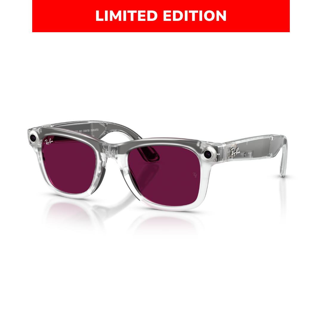 Ray-Ban Meta Wayfarer Gen 2 - (F) Matte Transparent - (L) Clear to Ruby Transitions - Limited Edition - (Standard)