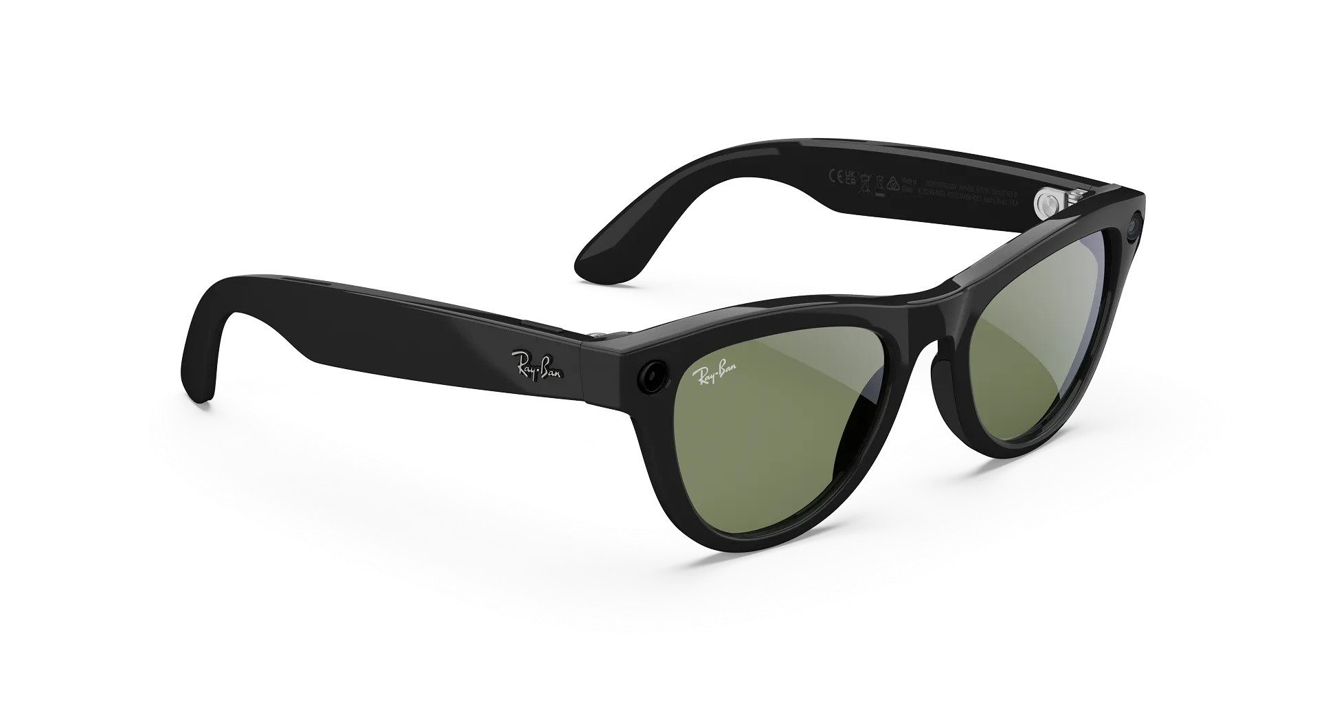 Ray-Ban Meta Skyler Gen 1 - (F) Shiny Black - (L) Green - (Standard)
