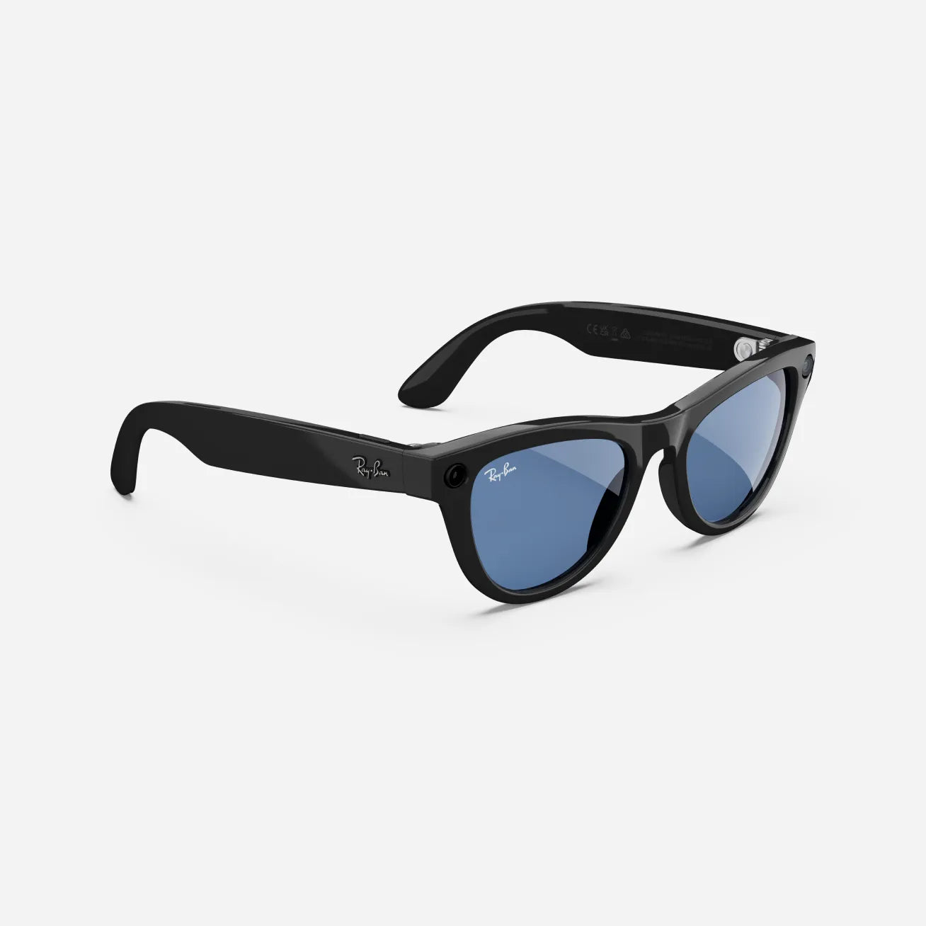 Ray-Ban Meta Skyler Gen 1 - (F) Shiny Black - (L) Cerulean Blue Transitions - (Standard)