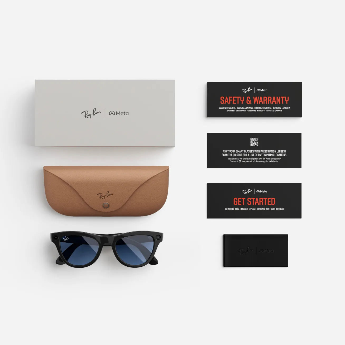 Ray-Ban Meta Skyler Gen 1 - (F) Shiny Black - (L) Cerulean Blue Transitions - (Standard)