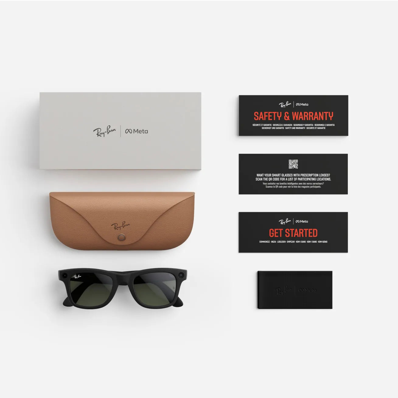 Ray-Ban Meta Wayfarer Gen 1 - (F) Matte Black - (L) Clear to Graphite Green Transitions - (Large)