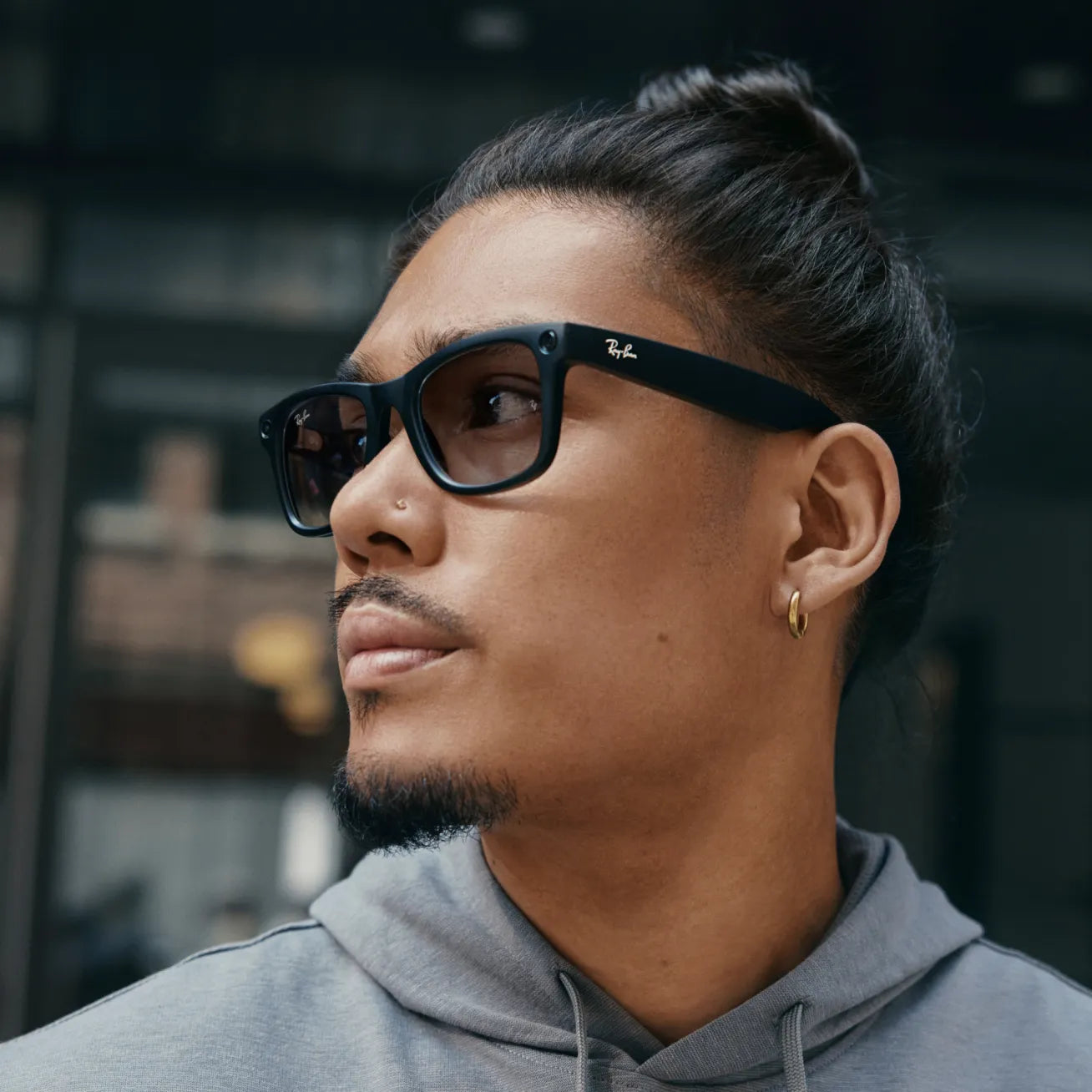 Ray-Ban Meta Wayfarer Gen 1 - (F) Matte Black - (L) Clear to Graphite Green Transitions - (Large)