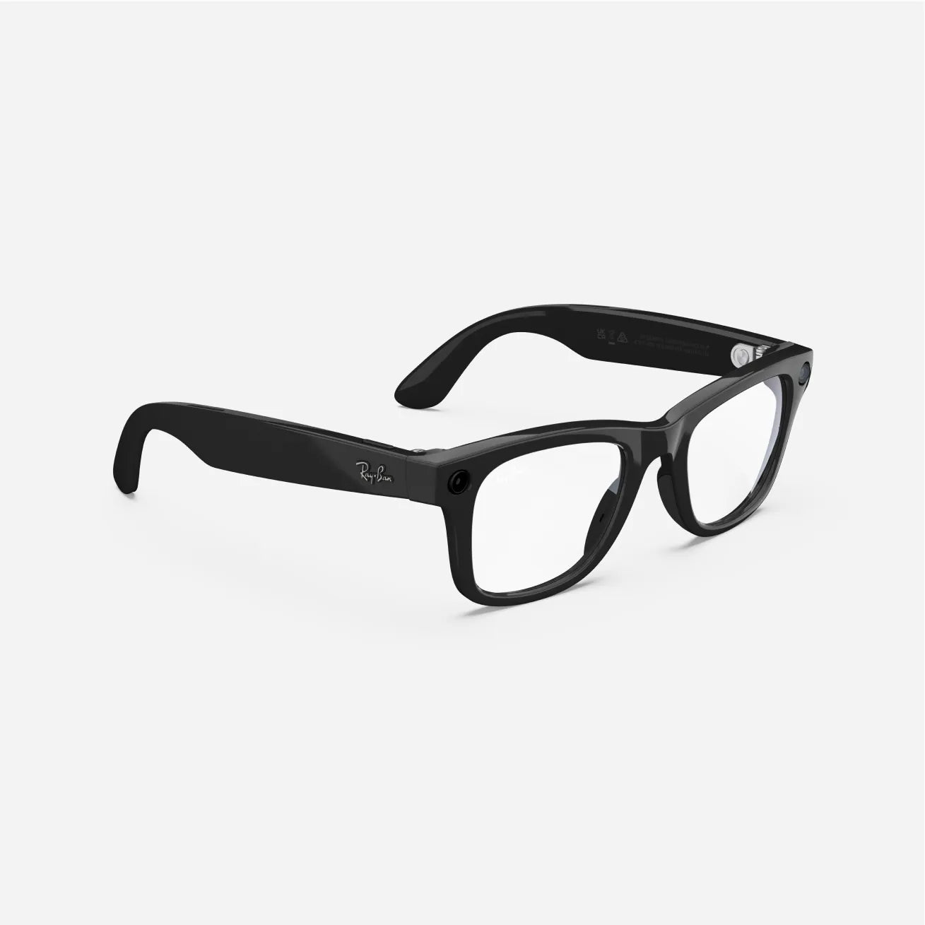 Ray-Ban Meta Wayfarer Gen 1 - (F) Shiny Black - (L) Clear - (Large)
