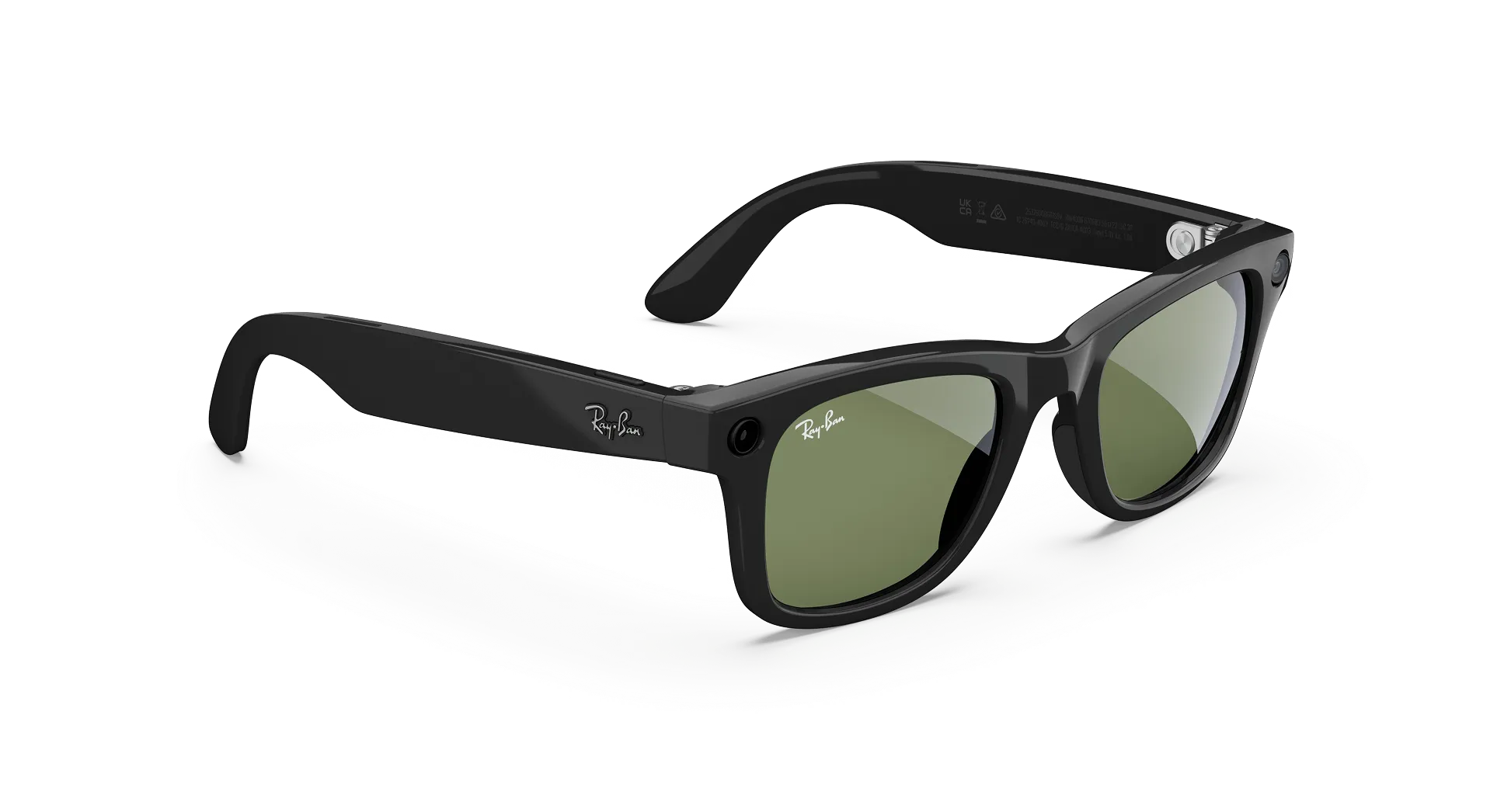 Ray-Ban Meta Wayfarer Gen 2 - (F) Shiny Black - (L) Green - (Large)