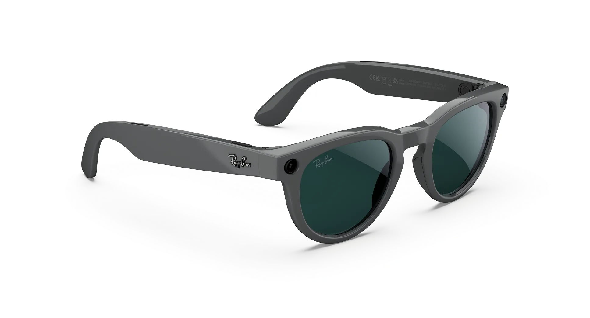 Ray-Ban Meta Headliner Gen 2 - (F) Shiny Asteroid Gray – (L) Clear to Emerald Transitions – (Standard)