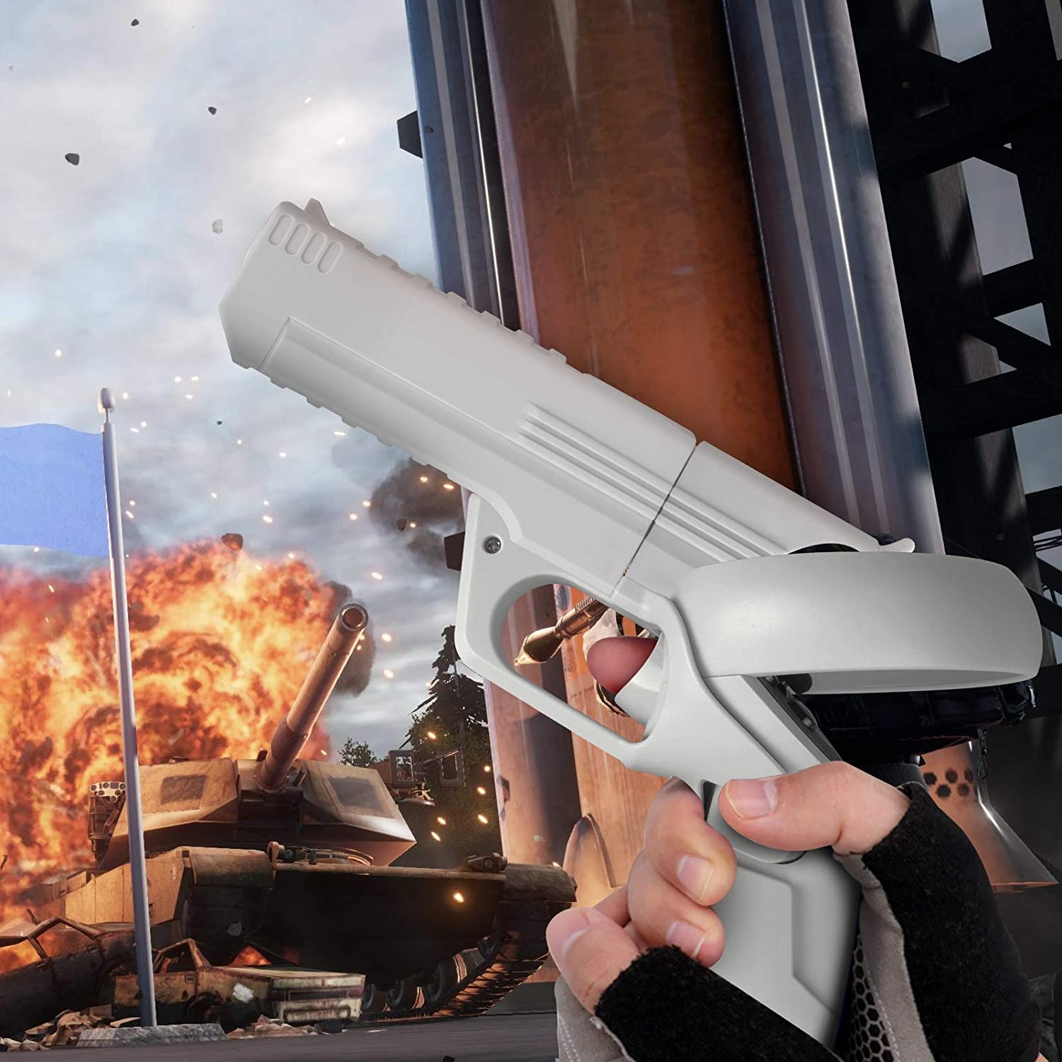 Esimen VR Game Gun for Meta Quest 2 Controllers Pistol Case